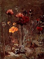 Still Life with Scabiosa and Ranunculus, 1886, vangogh