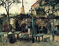 Terrace of a Cafe on Montmartre , 1886, vangogh
