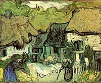 Thatched Cottages in Jorgus, 1890, vangogh