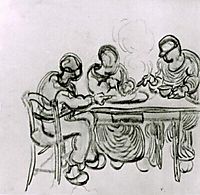 Three Peasants at a Meal, 1890, vangogh