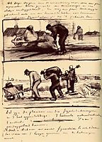 Three Persons Returning from the Potato Field, 1883, vangogh