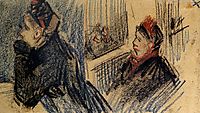 Two Women in a Balcony Box, 1885, vangogh