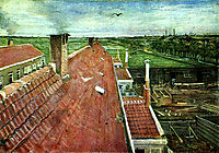 View from the Window of Vincent-s Studio in Winter , 1883, vangogh