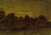Village at sunset, 1884, vangogh