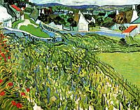 Vineyards with a View of Auvers, 1890, vangogh
