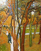 The Walk - Falling Leaves , 1889, vangogh