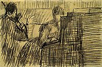 Woman Pianist and a Violinist, 1887, vangogh