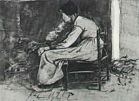 Woman Sitting at the Fireside, 1881, vangogh
