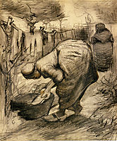Woman by the Wash Tub in the Garden , 1885, vangogh