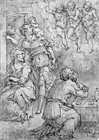 Abraham and the Three Angels, vasari
