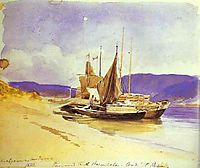 Barges near the Bank, 1870, vasilyev