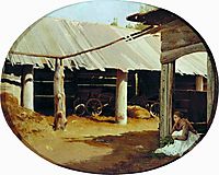 Peasant-s Courtyard, 1869, vasilyev