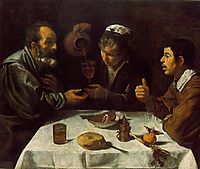 Farmers at the supper (El Almuerzo), 1620, velazquez