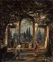 The Gardens of the Villa Medici in Rome, 1630, velazquez