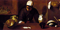 Kitchen scene with the Supper at Emmaus, 1618, velazquez