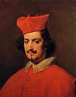 Portrait of Cardinal Camillo Astali Pamphili, 1650, velazquez