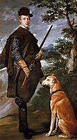 Portrait of Cardinal Infante Ferdinand of Austria with Gun and Dog, 1632, velazquez