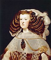 Portrait of Mariana of Austria, Queen of Spain, 1655-57, velazquez