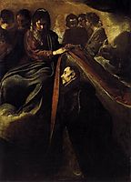 St Ildefonso Receiving the Chasuble from the Virgin, 1620, velazquez