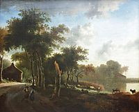 Landscape with shepherds, c.1660, veldeadriaen