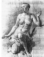 Study of a Female Nude, veldeadriaen