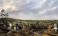 Battle scene in an open landscape, veldeesaias