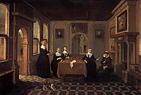 Five ladies in an interior.010 Alternate title(s)0 A Company in an Interior.020, c.1625, veldeesaias