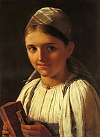 Girl with Accordion, venetsianov