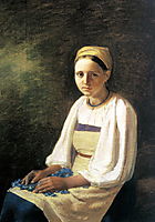 Girl with the Cornflowers, venetsianov