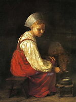Girl with Culf, 1829, venetsianov