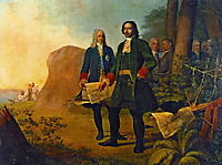 Peter the Great. Founding of St. Petersburg, 1838, venetsianov