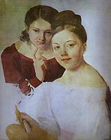 Portrait of Artist-s Daughters Alexandra and Felisata, venetsianov