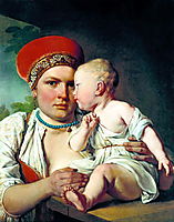 Wet-Nurse with a Child, 1830, venetsianov