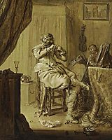 A Cavalier at His Dressing Table, venne