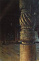 Carved pillar in the refectory of the Petropavlovsk church in the village Puchugi in Vologda province, 1894, vereshchagin