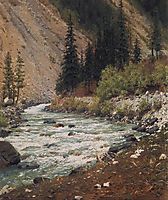 Mountain stream in Kashmir, 1875, vereshchagin