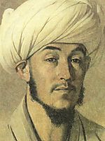 Portrait of a man in a white turban, 1867, vereshchagin