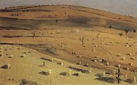 Site of the Battle Fought on July 18, 1877 in front of the Krishin Redoubt near Plevna, 1880, vereshchagin