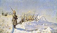 Snowy trenches (Russian position on the Shipka Pass), 1881, vereshchagin