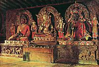 The three main gods in a Chingacheling Buddhist monastery in Sikkim , 1875, vereshchagin
