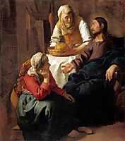 Christ in the House of Martha and Mary, ~1654-1656, vermeer