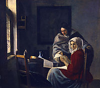Girl interrupted at her music , c.1661, vermeer