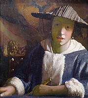 Girl with flute, 1665-1670, vermeer