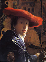 The Girl with a Red Hat, 1665-1666, vermeer