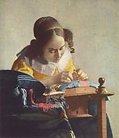 The Lacemaker, ~1664, vermeer