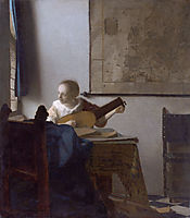 Woman with a lute , c.1664, vermeer