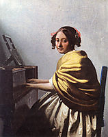A young Woman seated at the Virginals, 1670, vermeer