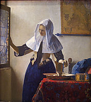 Young Woman with a Water Pitcher , c.1665, vermeer