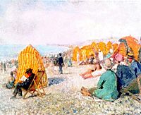 View of Dieppe-s beach, 1929, vermont