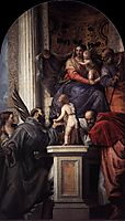 Enthroned Madonna and Child, with the Infant St John the Baptist and Saints, 1562-64, veronese